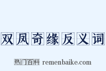 双凤奇缘反义词是什么意思的图片